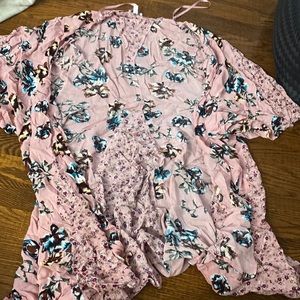 Pink Floral Shrug